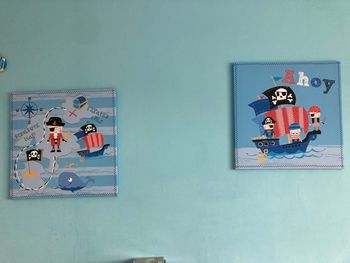 2 toiles pirates pour chambre d’enfant