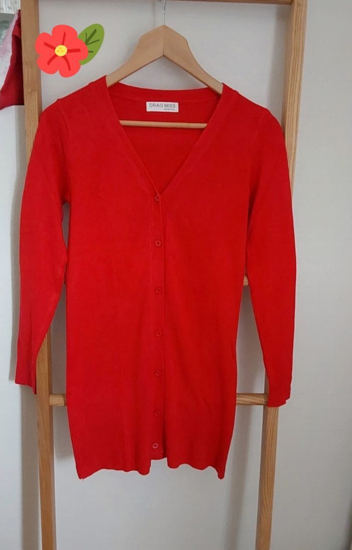 Gilet long rouge Drag Miss T 36 - photo numéro 6