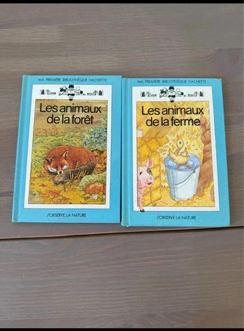 Lot de 2 livres Ma Première Bibliothèque Hachette - Animaux Forêt & Ferme - Très bon état