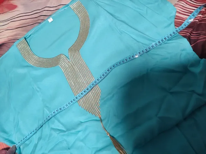 Djellaba neuve, bleu turquoise taille 3 - photo numéro 3