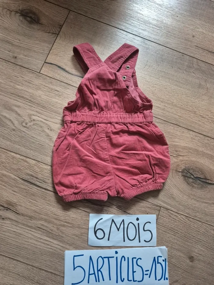 🐰 Salopette short en velours thème lapin - 6 mois Creeks - photo numéro 7