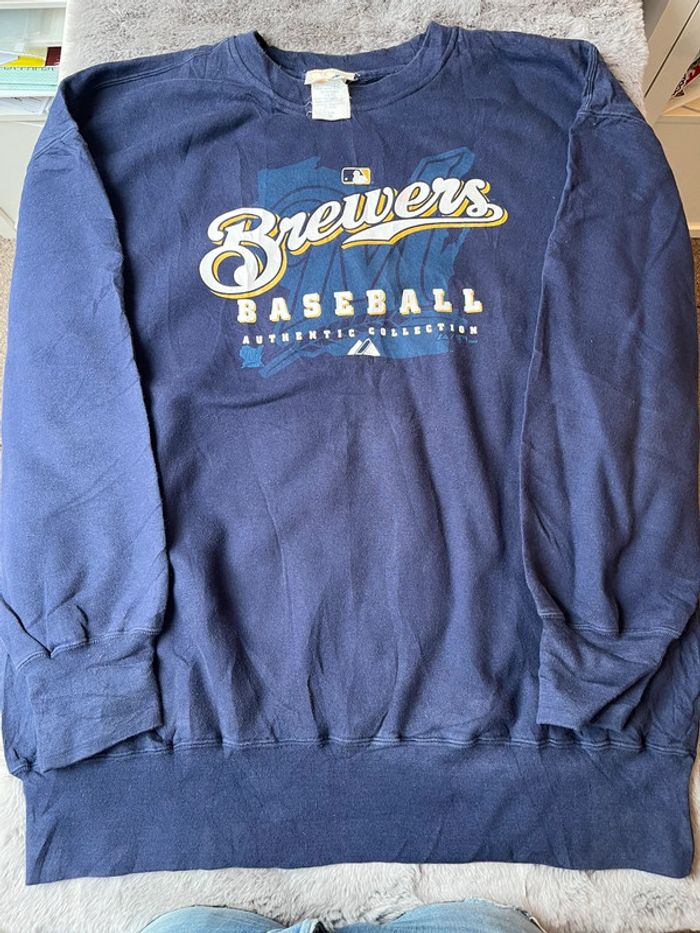 Sweat Baseball Américain Brewers taille XL - photo numéro 2