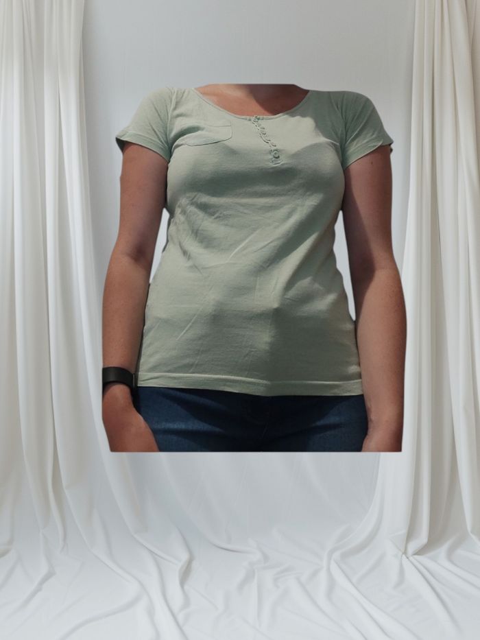 Tee-shirt été femme vert taille M (38/40)