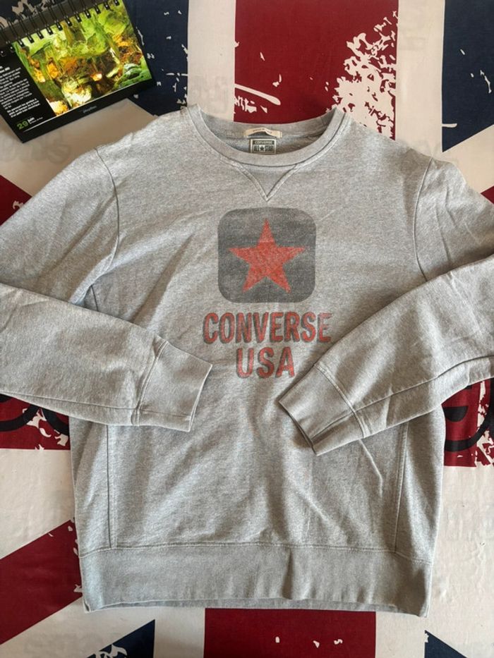Sweat Converse gris made in italy taille - photo numéro 2
