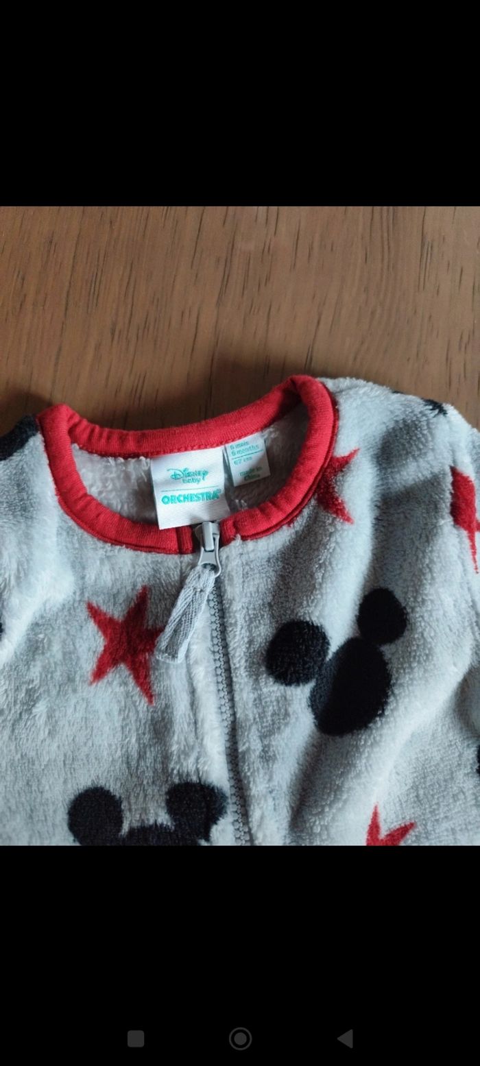Pyjamas Mickey hiver 6 mois - photo numéro 2