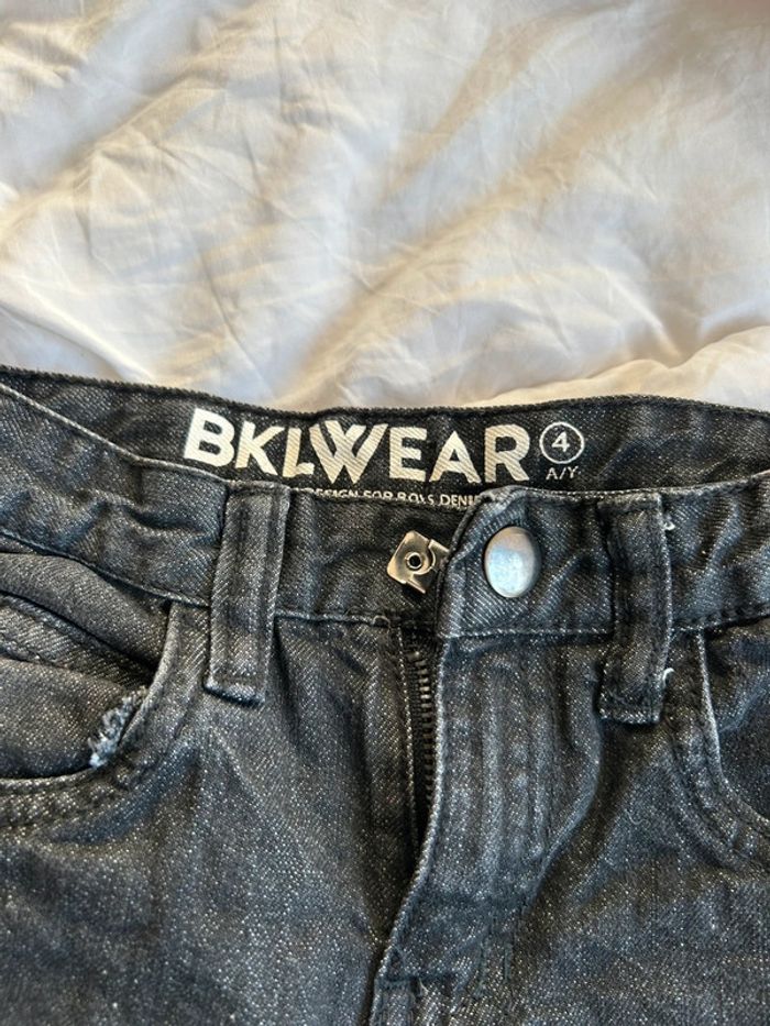 Jeans noir 4 ans BKL Wear faux bouton - photo numéro 2