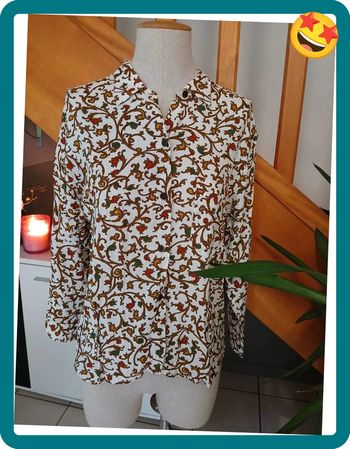 Jolie chemisier Vintage à motifs Taille L🌿💝