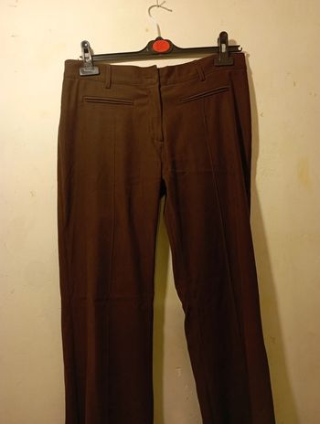 Pantalon femme suédine bas évasés