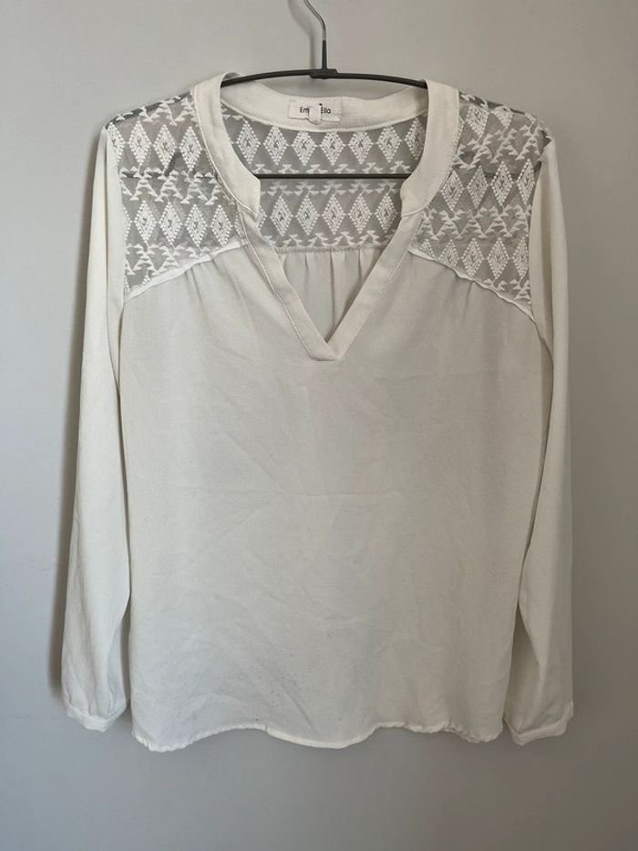 Blouse blanche dentelle Emma & Ella