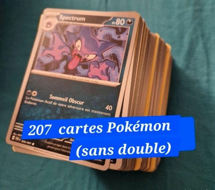 Lot de 207 cartes pokemon sans doublons
