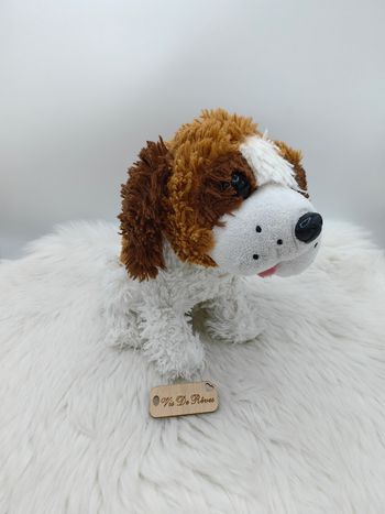 Doudou peluche Chien Assis Vintage