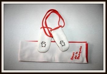 Ensemble écharpe 88cm + moufles