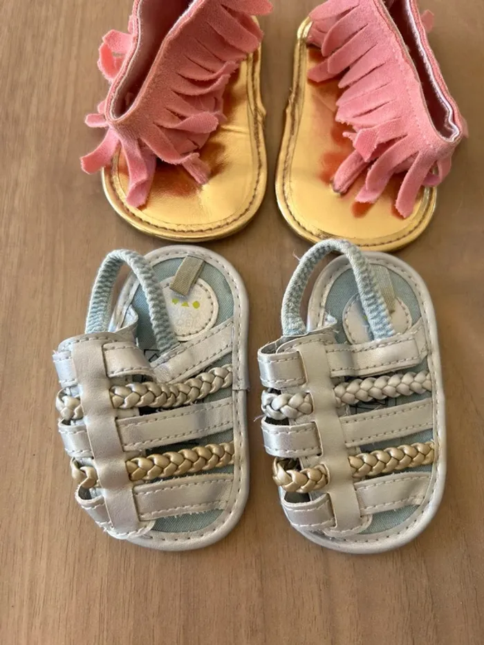 Lot de 2 paires de sandalettes bébé fille - photo numéro 2