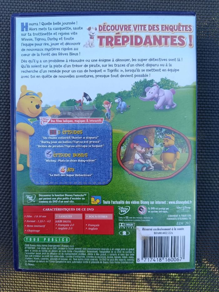 Dvd mes amis Tigrou et Compagnie enquêtes et découvertes Disney - photo numéro 2