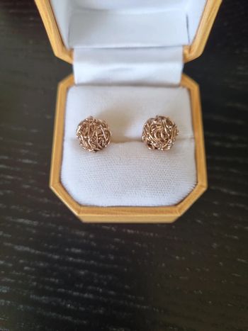 Paire de boucles d'oreilles fantaisie doré