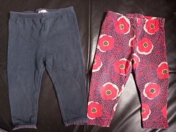 Lot 2 leggings 12 mois