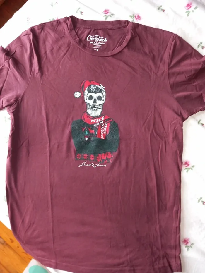 T-shirt skulls noel jack & jones - photo numéro 2
