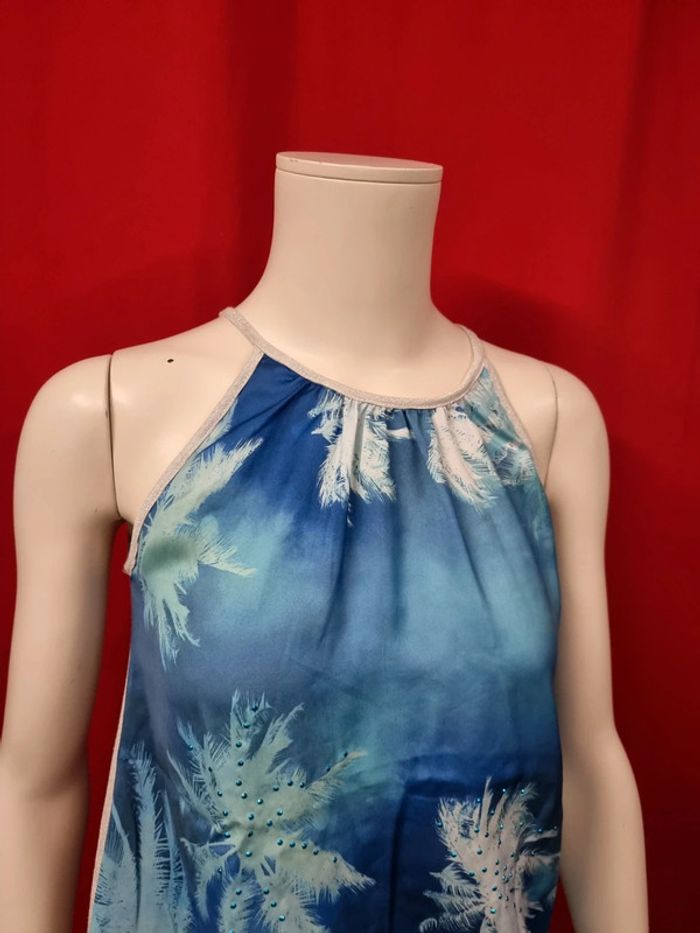 Morgan blouse sans manches été bleu * taille XS * - photo numéro 5