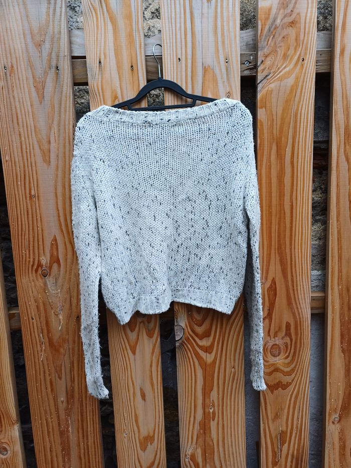 Joli pull court en laine blanc Stradivarius taille M - photo numéro 6