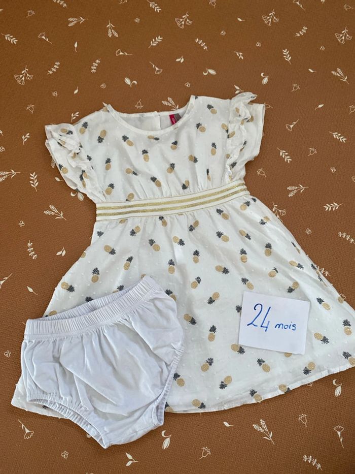 Robe + bloomer 23 mois - Ananas