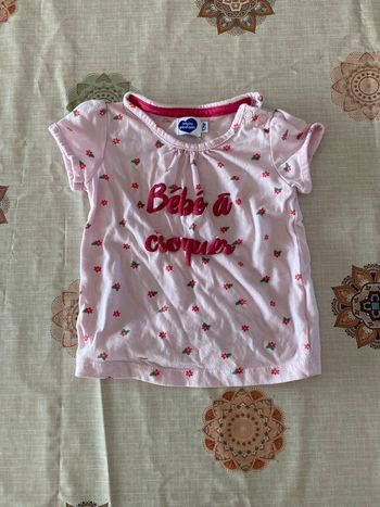 TEE shirt rose bébé à croquer