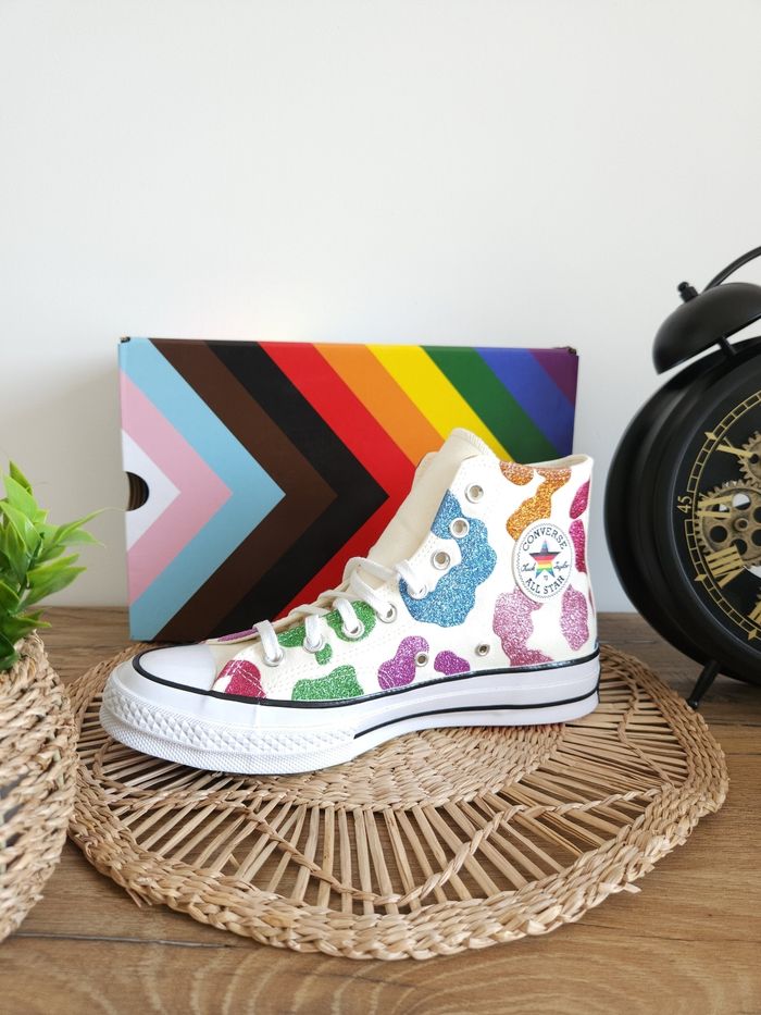 Baskets montantes Léopard à paillettes Converse Pointure 41