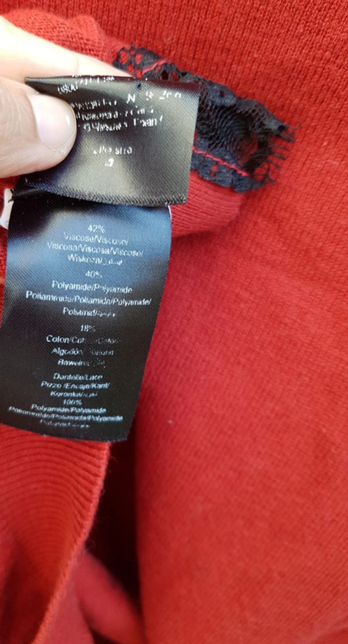 Pull en maille vintage, finition dentelle - photo numéro 6