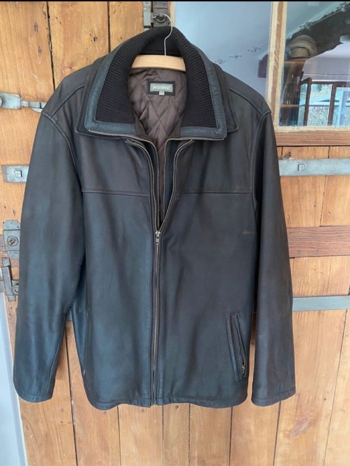 Veste homme en cuir véritable