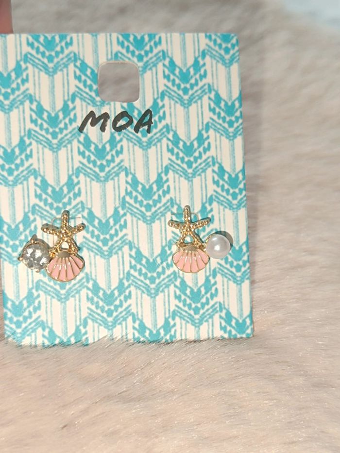 Boucle d'oreille Coquillage-Tendance été -Moa🩷 - photo numéro 2