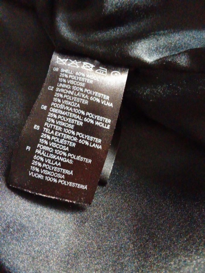Manteau veste noire habillée avec laine taille 40 H&M - photo numéro 11