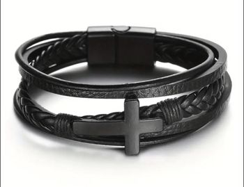 Bracelet noir 20 cm