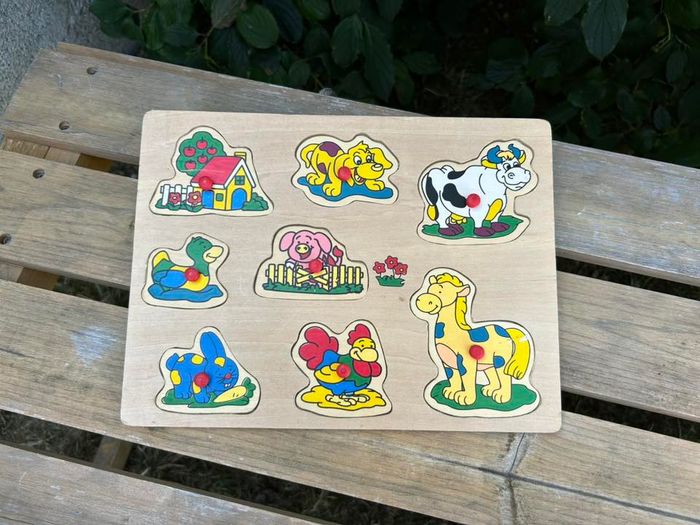 Puzzle en bois 8 pièces - Animaux - photo numéro 2