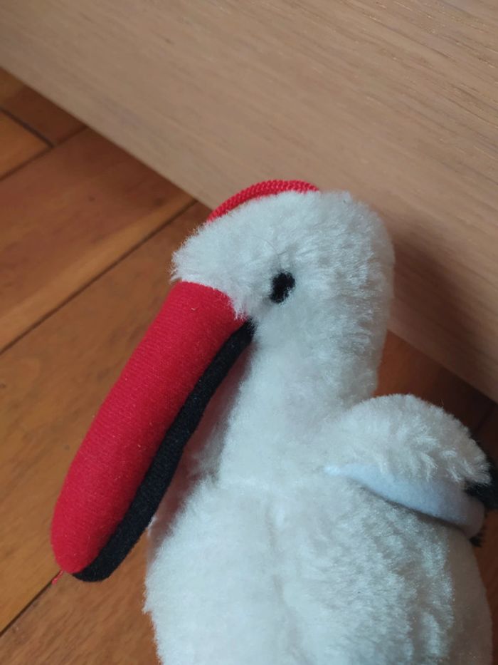 Peluche cigogne emblème de Mulhouse - photo numéro 3