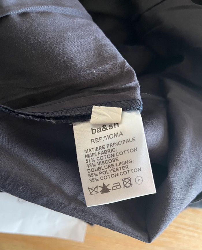 Combishort combinaison Ba&Sh bleu foncé marine Moma – zip devant, taille 1 (36/38), coton/viscose - photo numéro 5