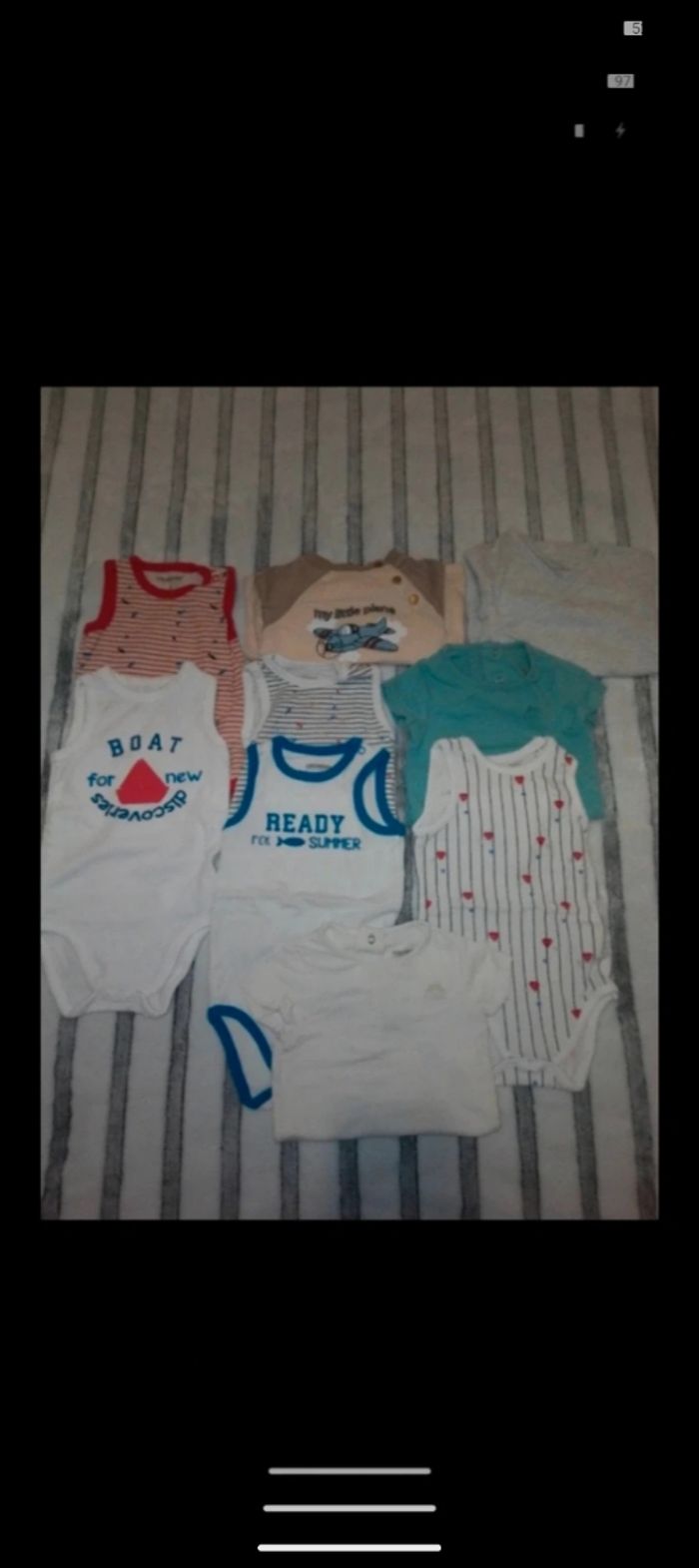 Lot 8 bodies garçon 9 mois - photo numéro 2
