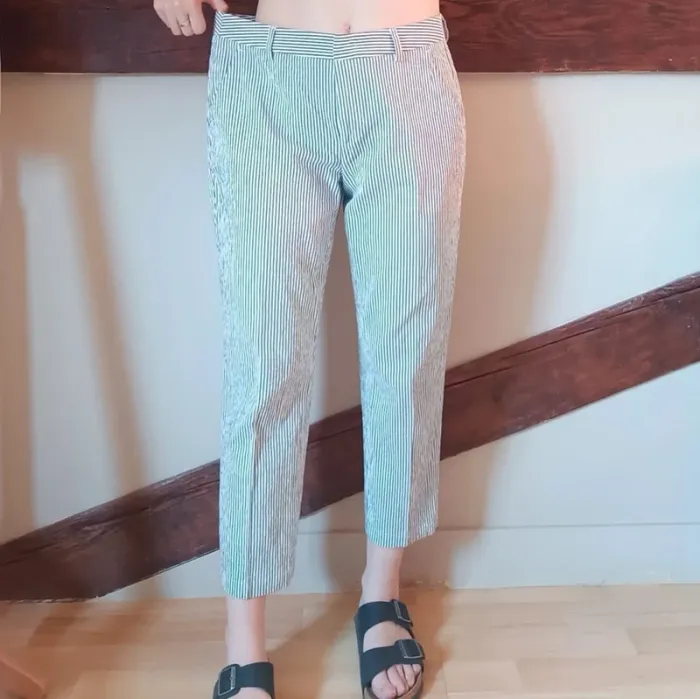 Pantalon rayé cigarette Week-end MaxMara - photo numéro 3