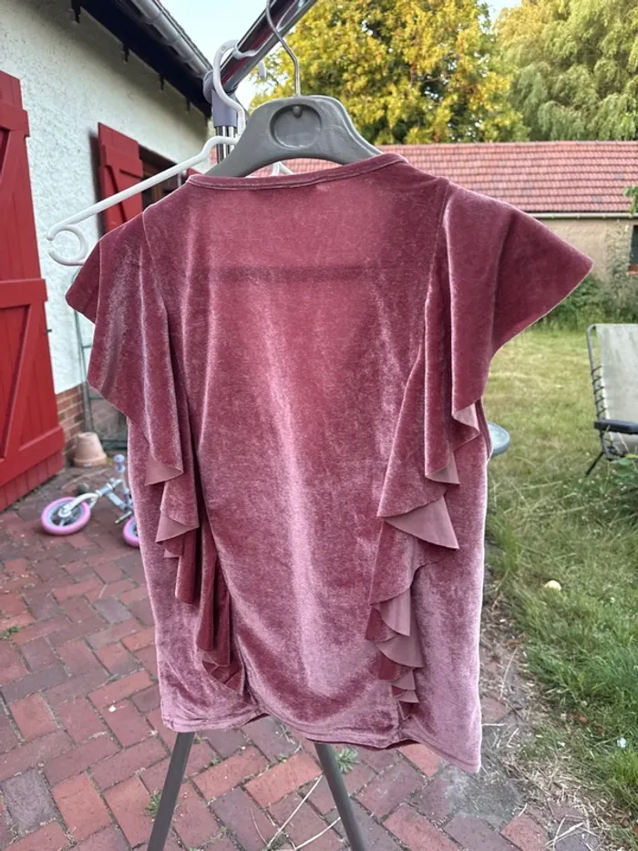 Joli haut en velours stradivarius taille M - photo numéro 5