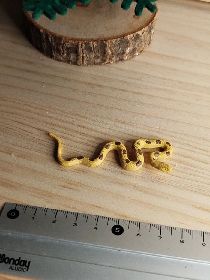 Figurine serpent beige et marron Animal de la savane - photo numéro 4