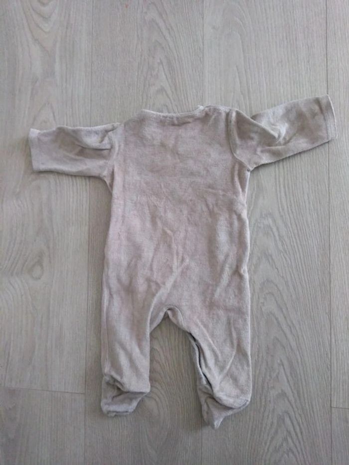 Pyjama bébé  taupe velours Boules de noël Vertbaudet 3 mois - photo numéro 3