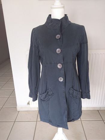 Veste longue grise