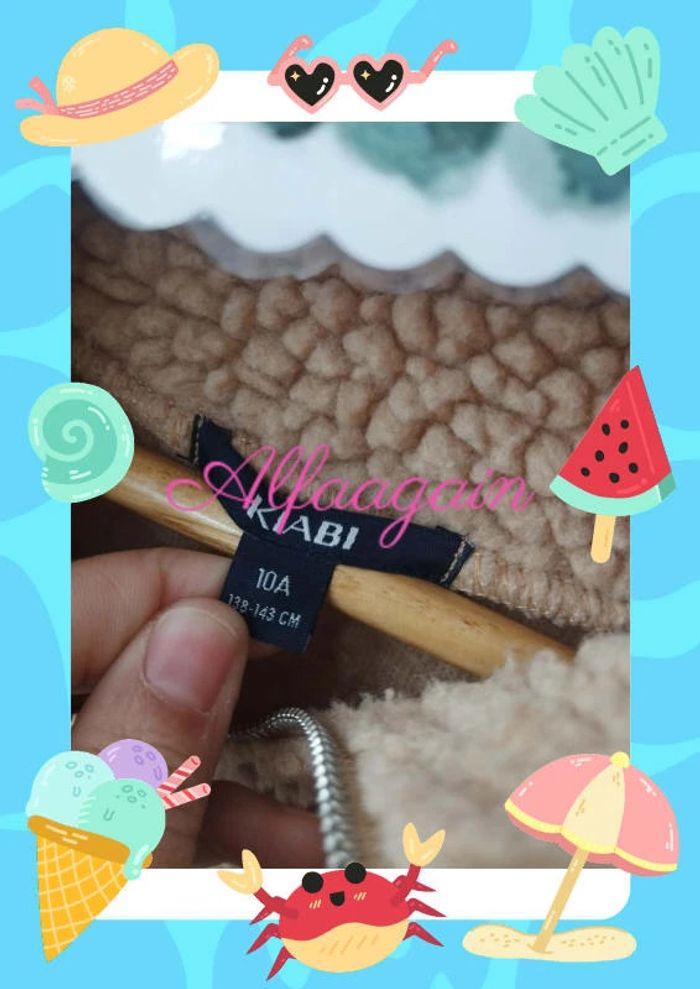 Pull teddy beige Kiabi 10ans - photo numéro 3