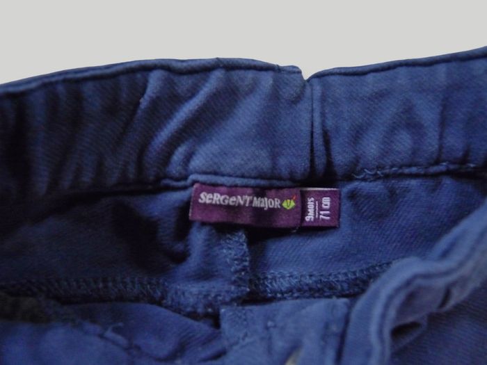 Ensemble pantalon tee-shirt tweed jersey marine blanc rose girafe Sergent Major 9 mois fille - photo numéro 9