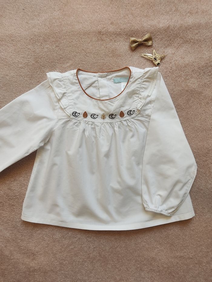 Chemisier thème automnal Obaïbi - Taille 18 mois - Très bon état