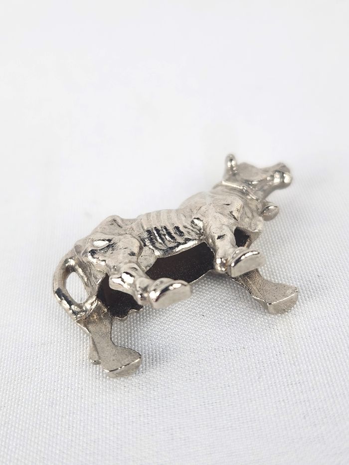 Figurine Vache Métal Vintage - Kinder Surprise Années 80 - Série Animaux Domestiques - photo numéro 4