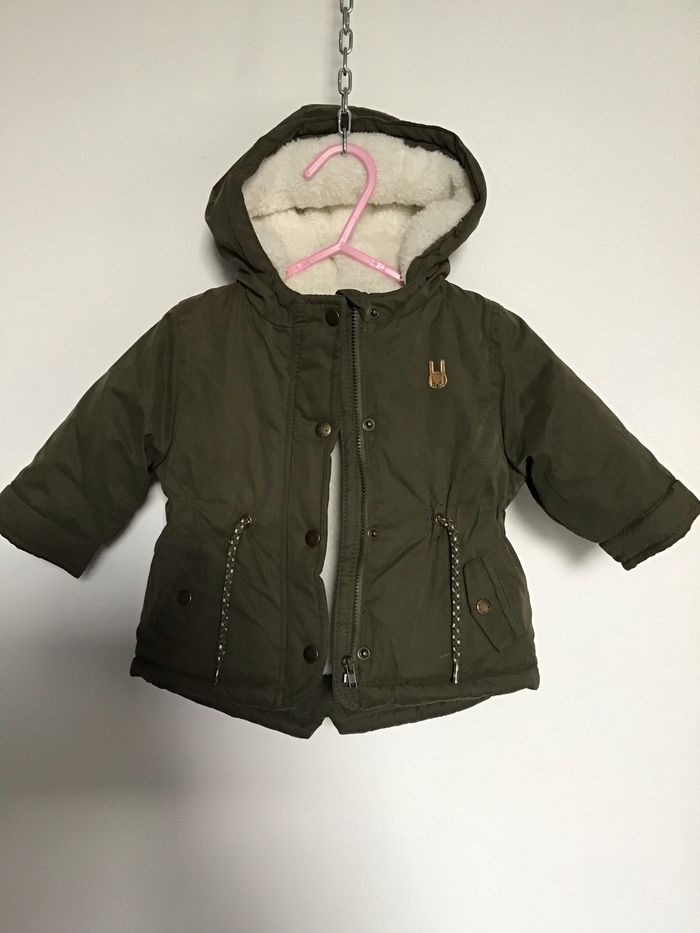 Manteau parka doublé couleur kaki - photo numéro 2