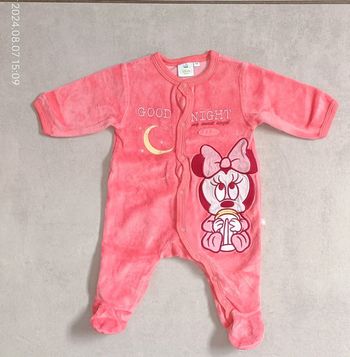 Pyjama velours Minnie fille - 1 mois