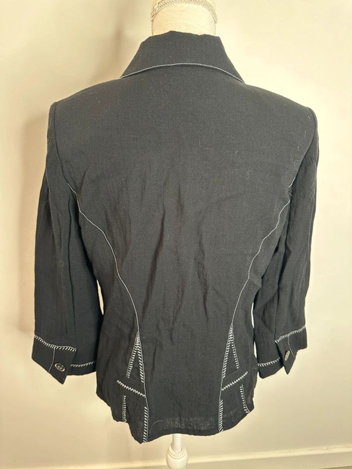 Blazer noir et blanc Christine Laure T40 L - photo numéro 4