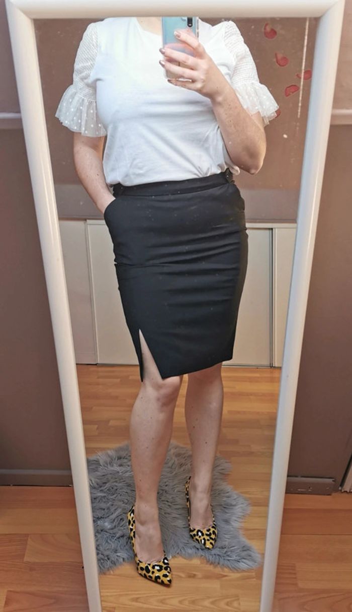 Jupe crayon noir femme - photo numéro 2