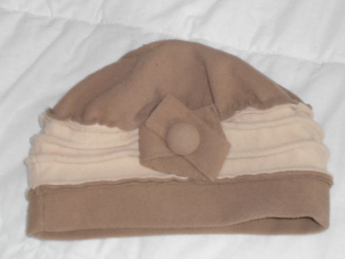Chapeau beige et marron - photo numéro 2