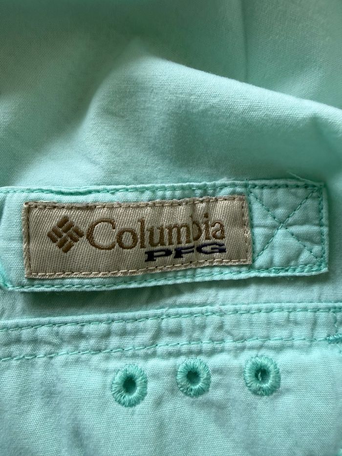 Chemise Columbia PFG Manches Courtes – Vert d'eau - Mint – Taille L - photo numéro 4